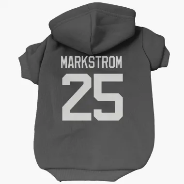 Gray New Jersey Devils Jacob Markstrom  Dark  Dog & Cat Pet Hoodie