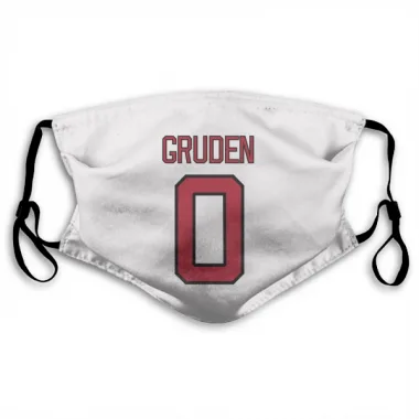 White New Jersey Devils Jonathan Gruden   Face Mask